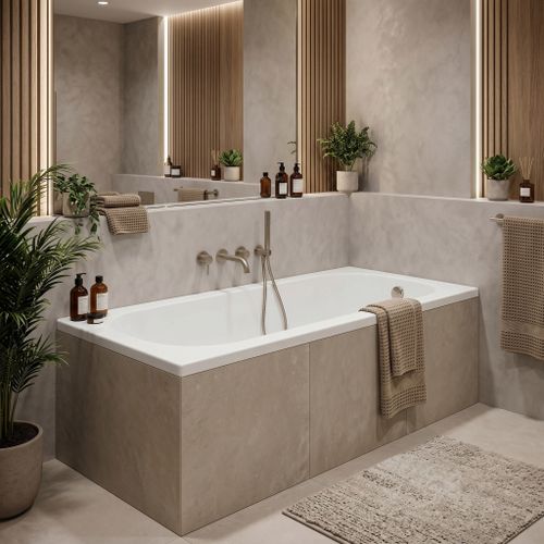 Built-in acrylic bathtub Rea Gloria 150