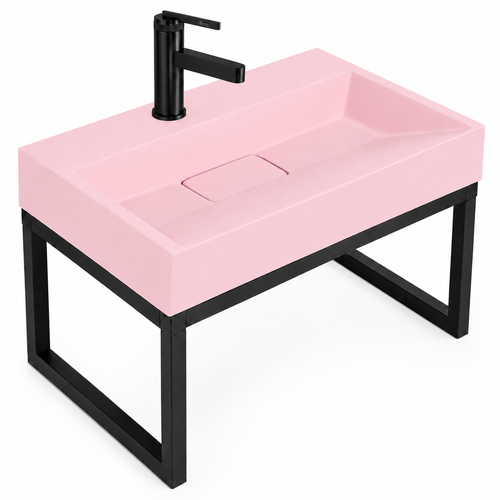 Vasque en conglomérat GOYA PINK 50cm + Support
