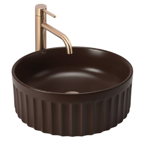 Umywalka nablatowa Rea DUO Espresso Matt