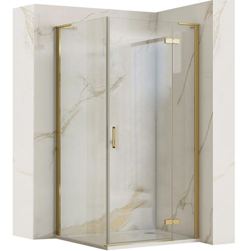 Shower enclosure REA Hugo 90x90 Gold Brush