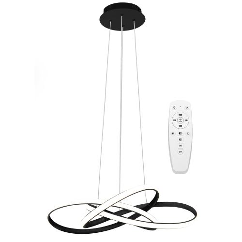 Lampa sufitowa nowoczesna LED + PILOT APP814-CP Node Czarna