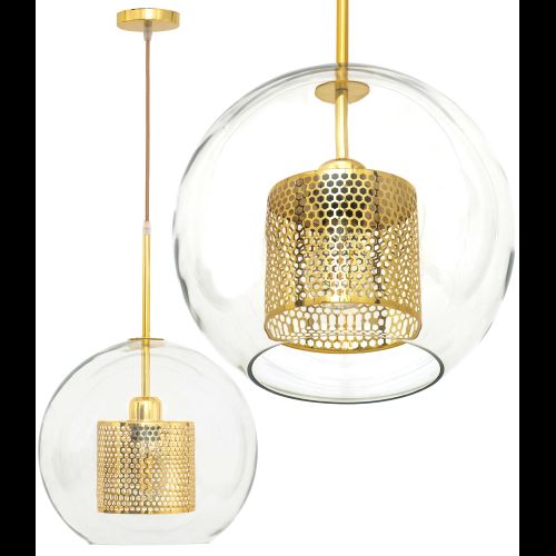 Sklenená závesná lampa APP556-1CP 30cm GOLD