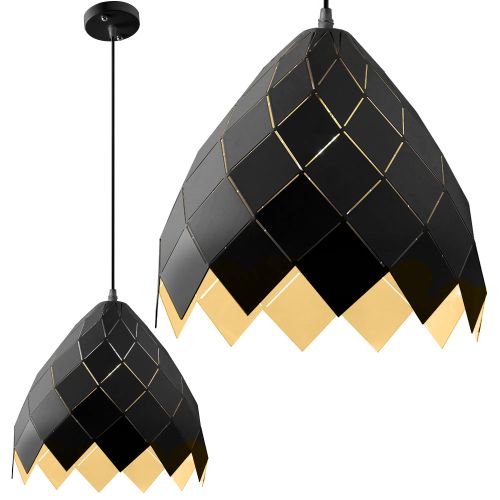 Lampada Da Soffitto Pensile Metallico Nero APP338-1CP