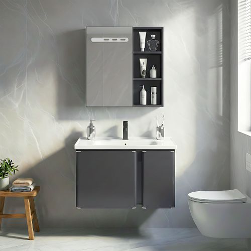 Conjunto de muebles de baño con lavabo Tula 60cm Grey