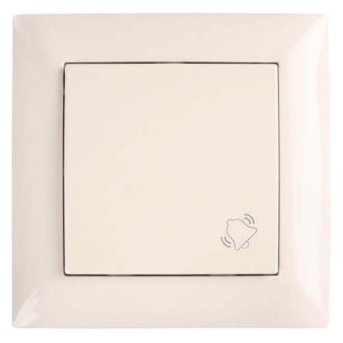 Doorbell Push Button with Frame OSTE JNH008-W BEIGE