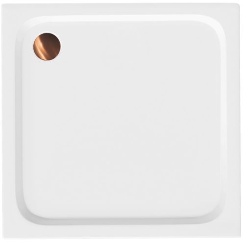 Dušo irklavimo baseinas Rea Belmond White 90x90 Brush Copper