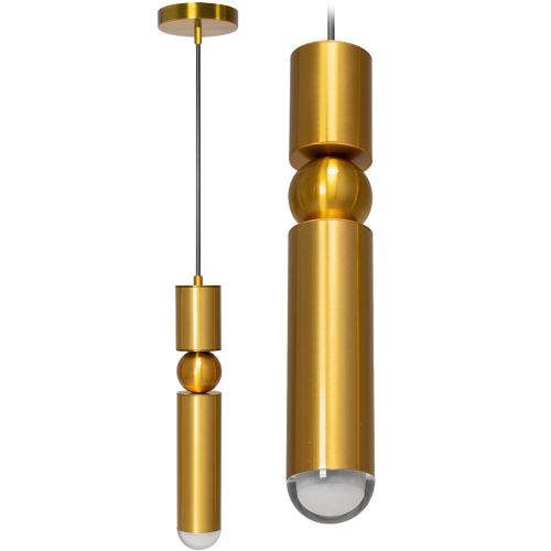 Kovová závěsná stropní lampa zlatá APP470-1CP