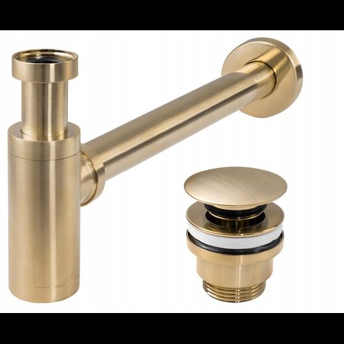 Sifon pentru lavoar Rea cu Dop klik-klak Gold MAT