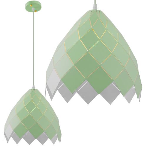 Lampada Da Soffitto Pensile Metallico Verde APP339-1CP