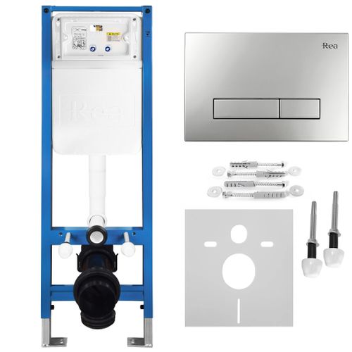 Beépíthető WC Tartókeret Szett Slim 024N HD Satin Nyomólappal