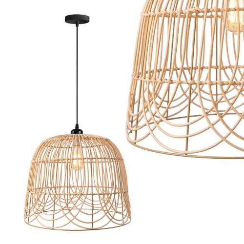 PŘÍRODNÍ BOHO ZÁVĚSNÉ STROPNÍ SVÍTIDLO APP1352-1CP 40 cm