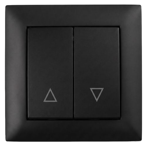 Žalúziový Spínač s Rámikom OSTE JNH009-W BLACK