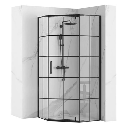 Shower enclosure HEX Black  80x80