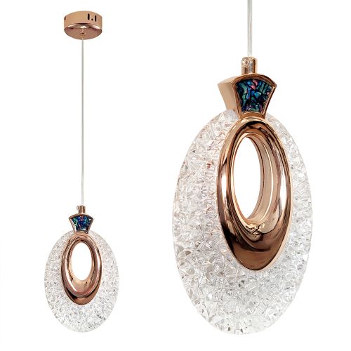 Crystal Pendant Lamp LHJ109-1CP LIGHT ROSE GOLD