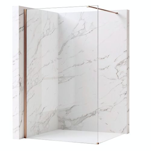 Душова стінка Rea Flexi Transparent / Brush Copper 130