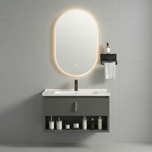 Bathroom furniture set with washbasin Toledo 60cm Grey