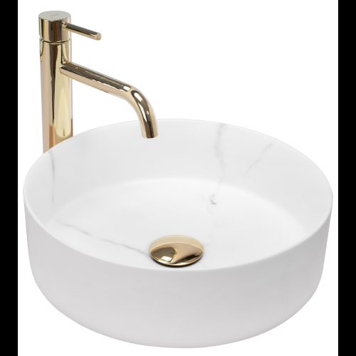 Lavabo da appoggio Rea Sami Marble Mat