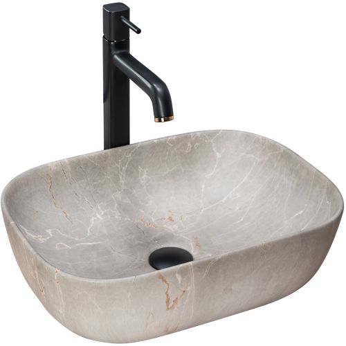 Lavabo sobre encimera Rea Livia Beige