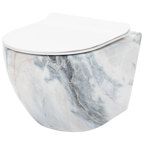 Тоалетна чиния Rea Carlos Slim Granit Shiny