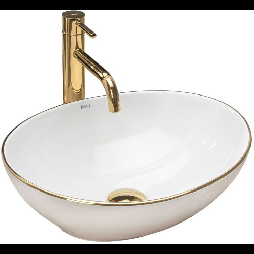 Lavabo da appoggio Rea Sofia Gold Edge