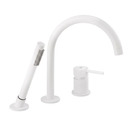 3-Hole Bathtub Faucet Rea Lungo White