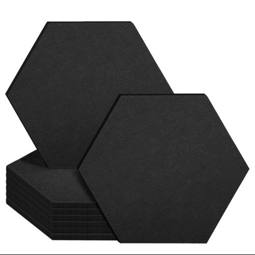 Hexagon wall panel black