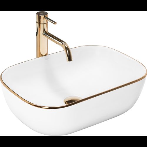 Умивальник на стільницю Rea Belinda Gold Edge