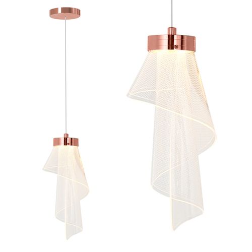 Zrcadlová stropní lampa růžové zlato APP1765-1CP