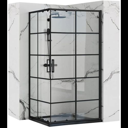 Cabina de ducha Rea Concept Black 80x100