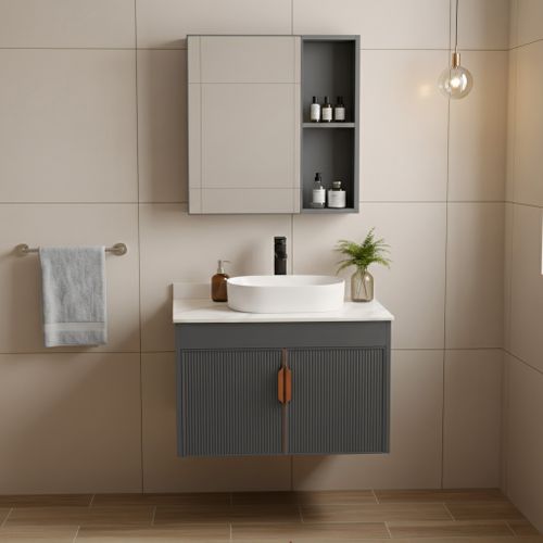 Conjunto de muebles de baño con encimera Modo 60cm Grey