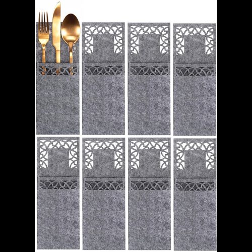 Cutlery Cover Set 8 pcs KF357-4G x2 Grey