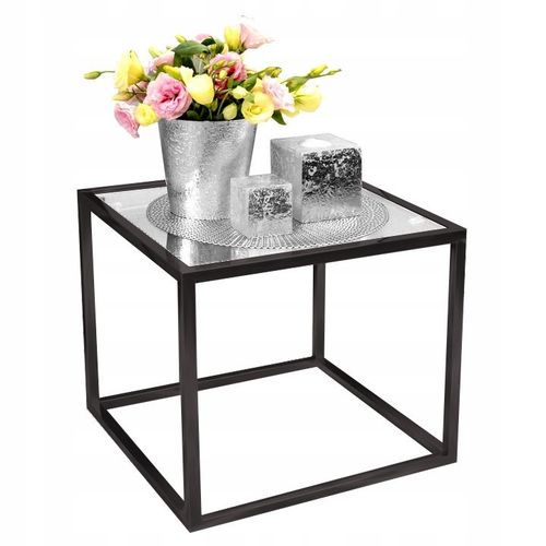 Skleněný konferenční stolek Glamour CT-019-1 50x50