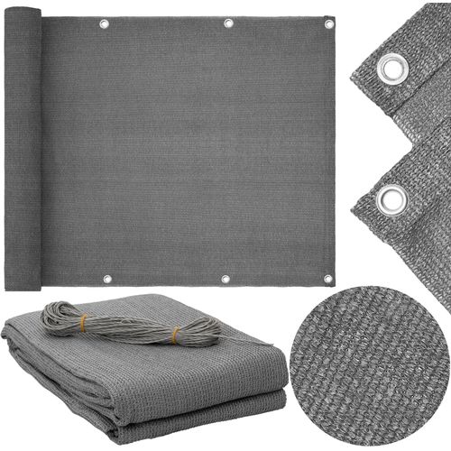 Balcony windscreen GREY 1X6M PE
