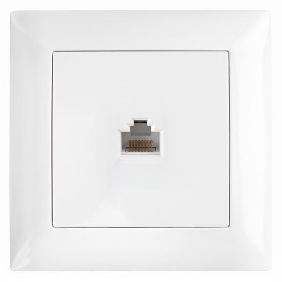Gniazdo RJ45 z ramką OSTE JNH010-S Białe