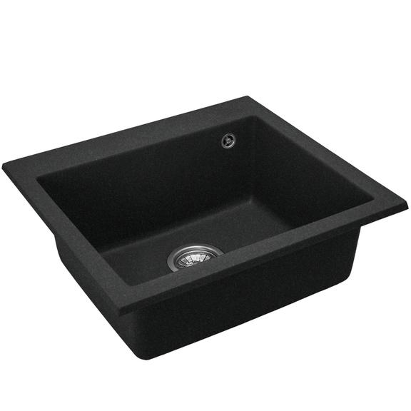 Zlewozmywak granitowy West XL black METALLIC