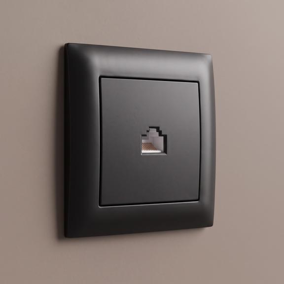 Gniazdo RJ45 OSTE JNH010-S Czarne