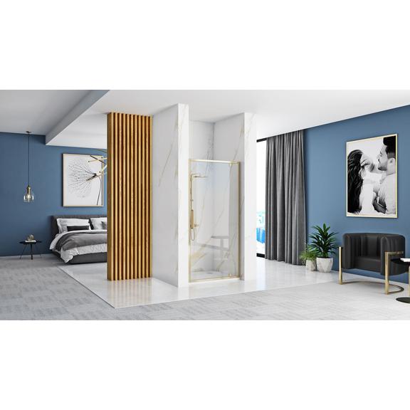 Drzwi Prysznicowe Uchylne REA Rapid Swing 90 Złote