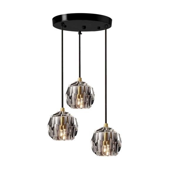 Kristall Deckenlampe Black APP588-3CPR