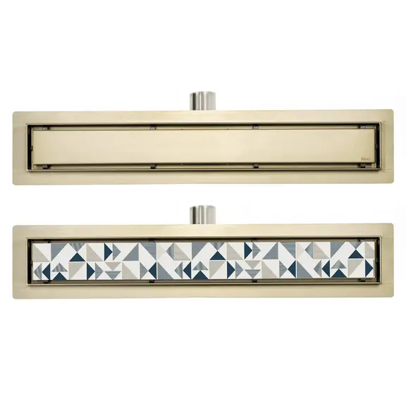 Odpływ Liniowy REA PURE NEO Złoty SZCZOTKOWANY 80