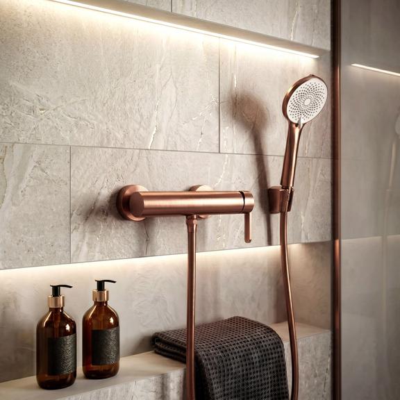 Sprchová hadica proti skrúteniu Rea Brush Copper 150 cm