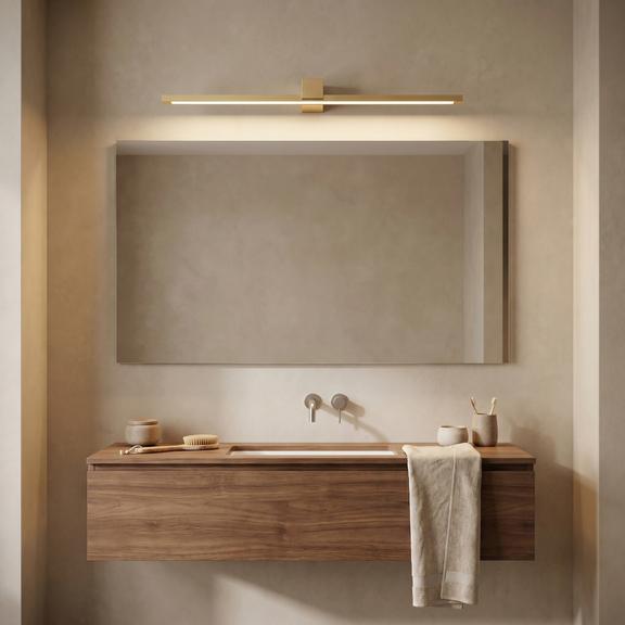 Kinkiet łazienkowy LED SWE048-1W 80 cm Złoty Szczotkowany
