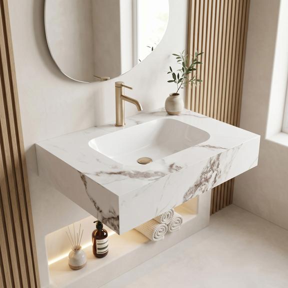 Umywalka ścienna Rea Aresa Cold Jade 70