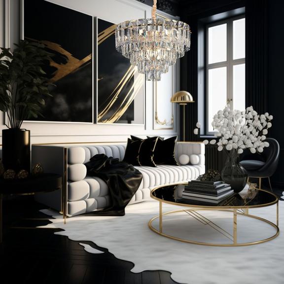 Hängelampe Cristal G056-CP 50cm GOLD