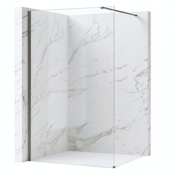 Paravan de dus Rea Flexi Transparent / Titan 140