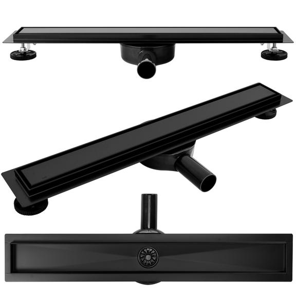 Linear drainage REA PURE NEO PRO black matt 80