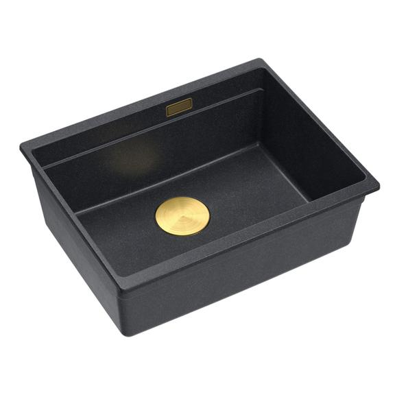 granīta izlietne Logan 100 Black Metallic