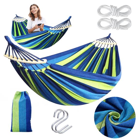 Hamak 1-osobowy z poprzeczką 80cm 480144B BLUE