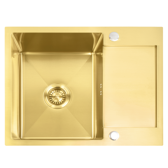 Zlewozmywak stalowy REA Paul Złoty szczotkowany