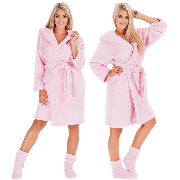 Bathrobe Nancy Pink + Socks L/XL