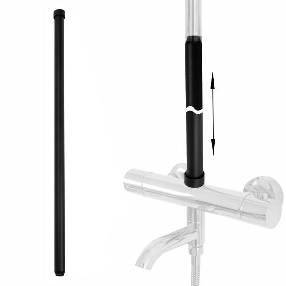 Extension for a bathtub and shower set BLACK 60cm